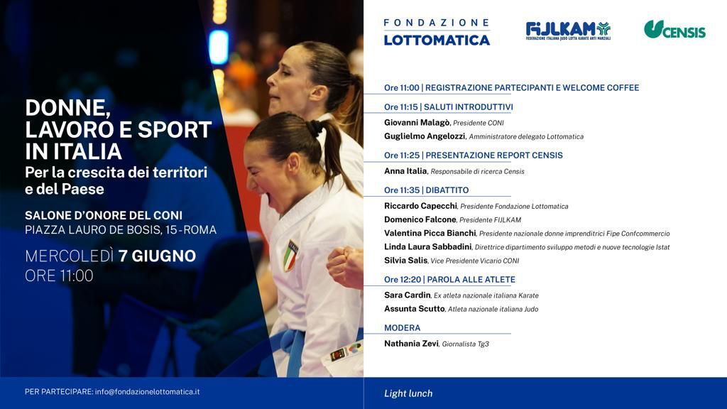 Donne, lavoro e sport in Italia. Per la crescita die territori e del Paese